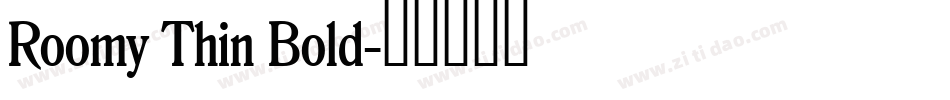 Roomy Thin Bold字体转换